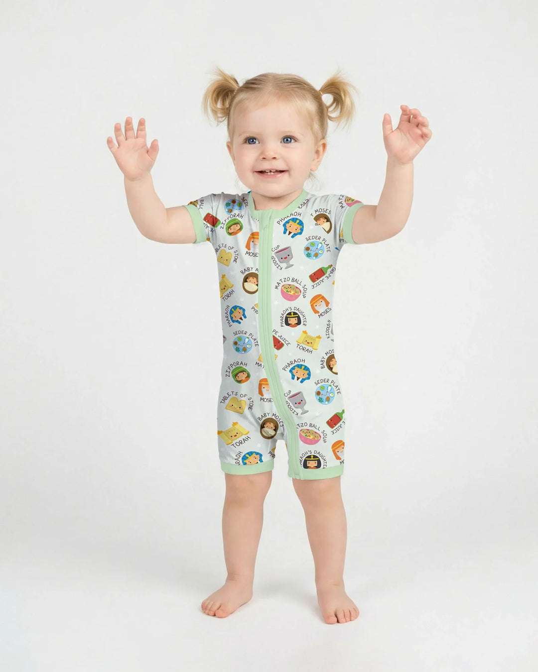Cute Passover Characters Bamboo Shorty Zippy