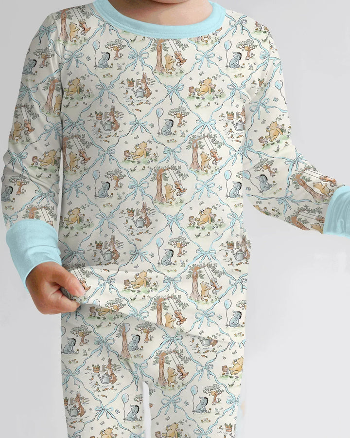 Spring Meadow Friends Bamboo Two Piece Long Sleeve Pajama Set