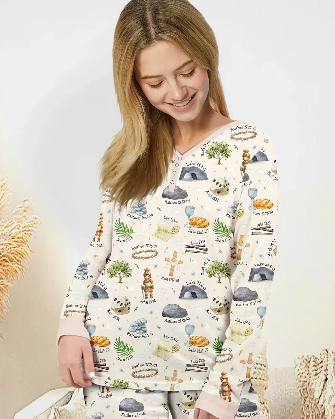 He Is Risen Family Matching Bamboo Women Pajama Set