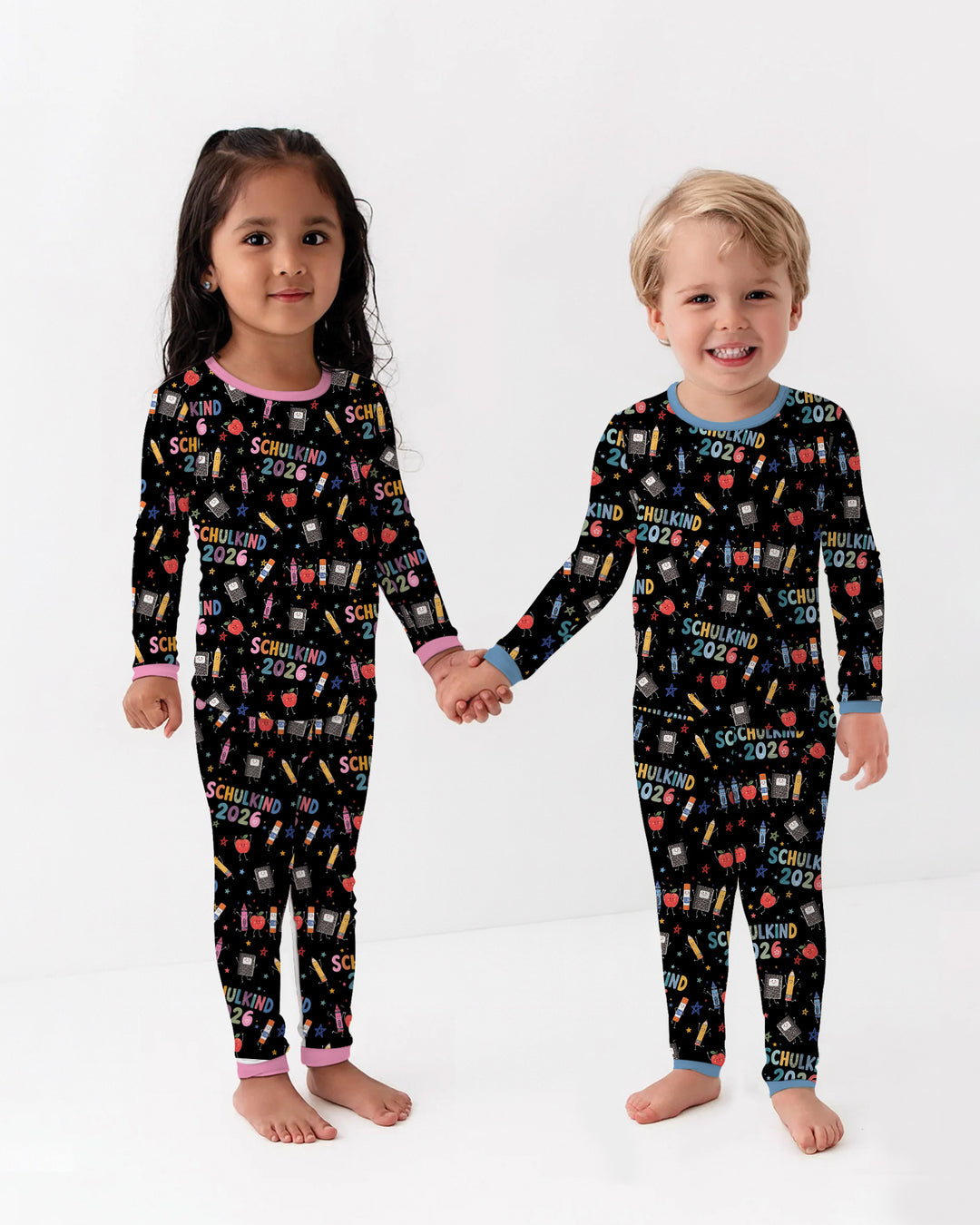 First Day Fun 2026 Bamboo Two Piece Long Sleeve Pajama Set
