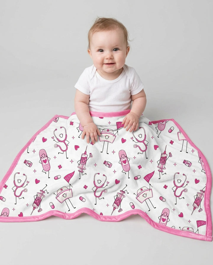 Cute Nurse Crew Bamboo Blanket