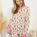 Holiday Bear Cup Custom Bamboo Women Pajama Set