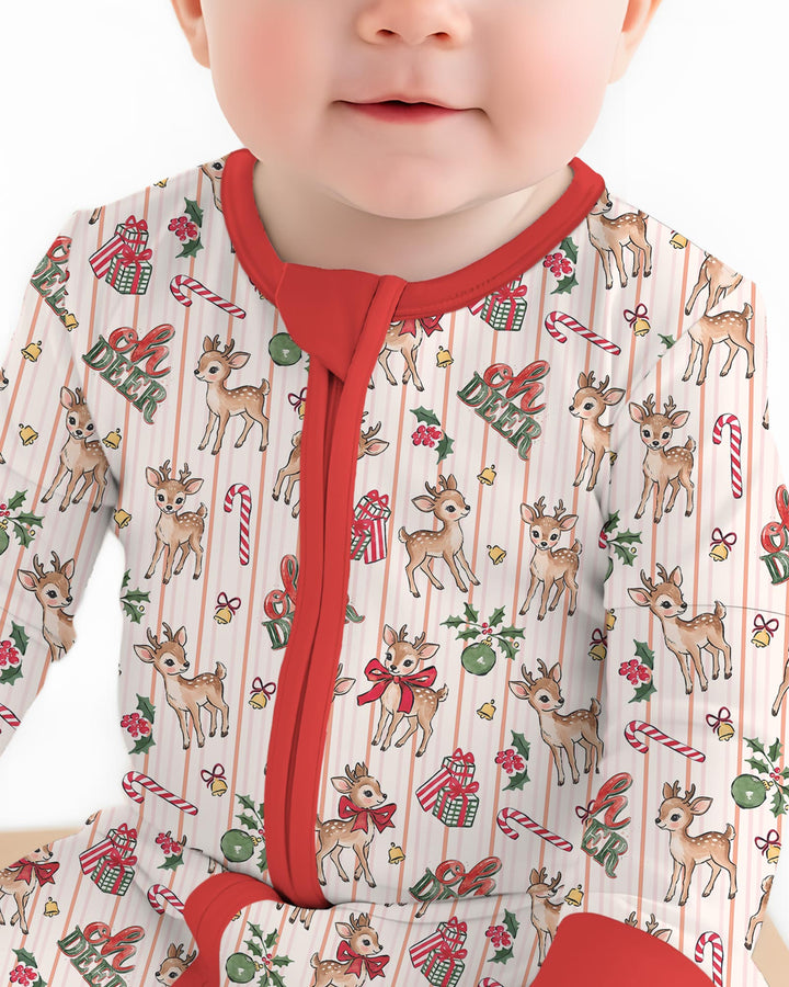 Oh Deer Mommy & Me Matching Bamboo Convertible Zippy