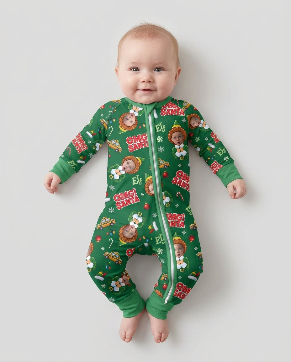 Custom Image OMG Santa Bamboo Convertible Zippy