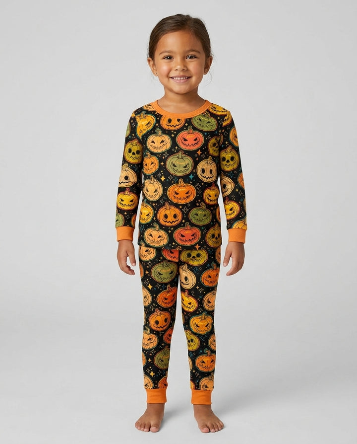 Jack O’ Lantern Nights Bamboo Two Piece Long Sleeve Pajama Set