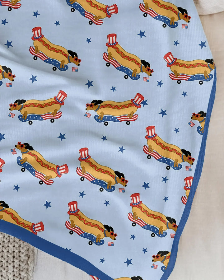 American Hot Dog Bamboo Blanket