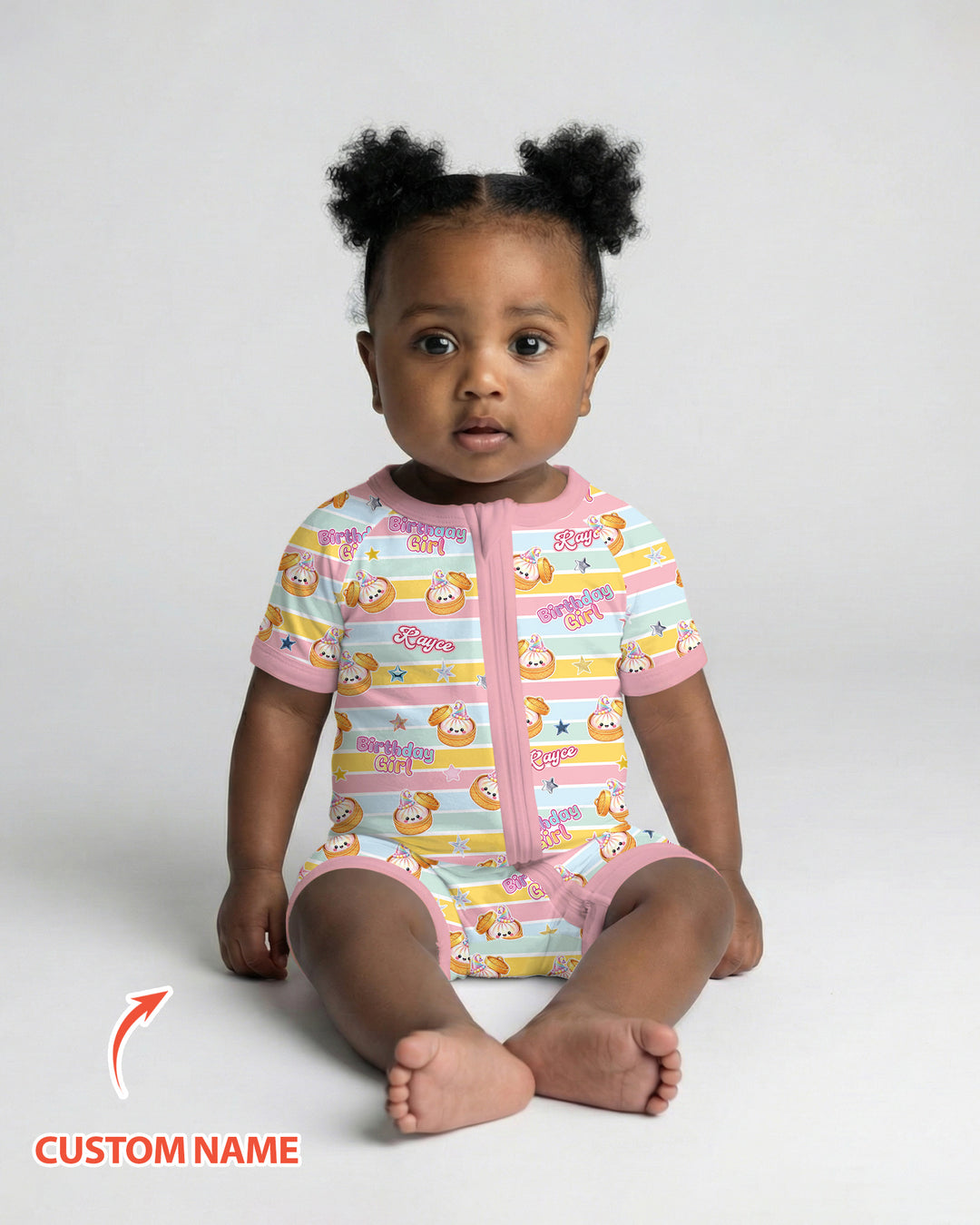 Custom Dumpling Birthday Girl  Bamboo Shorty Zippy