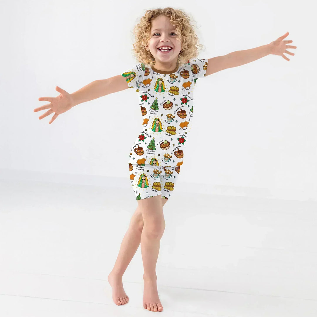 Abuelita and Pan Dulce Season Bamboo Two Piece Short Sleeve Shorts Pajama Set