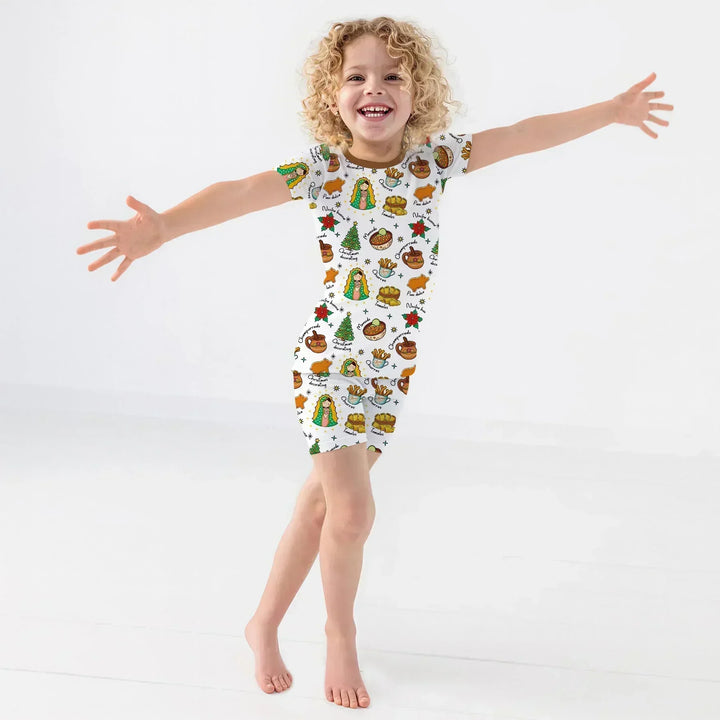 Abuelita and Pan Dulce Season Bamboo Two Piece Short Sleeve Shorts Pajama Set