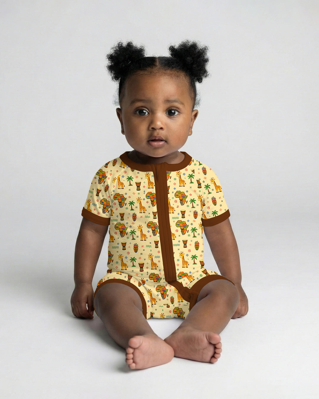 African Culture Bamboo Shorty Zippy