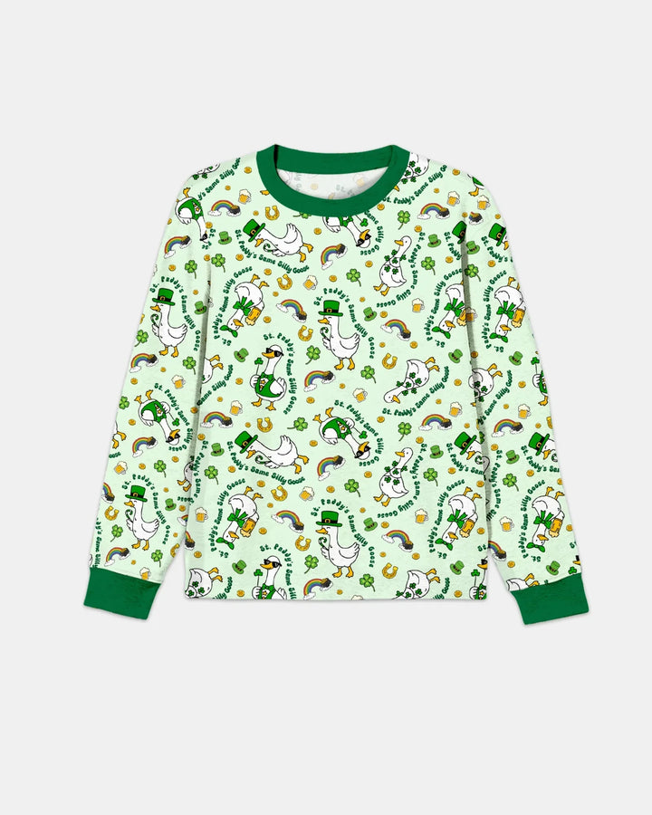 St. Patrick's Day Silly Goose Bamboo Men's Pajama Set