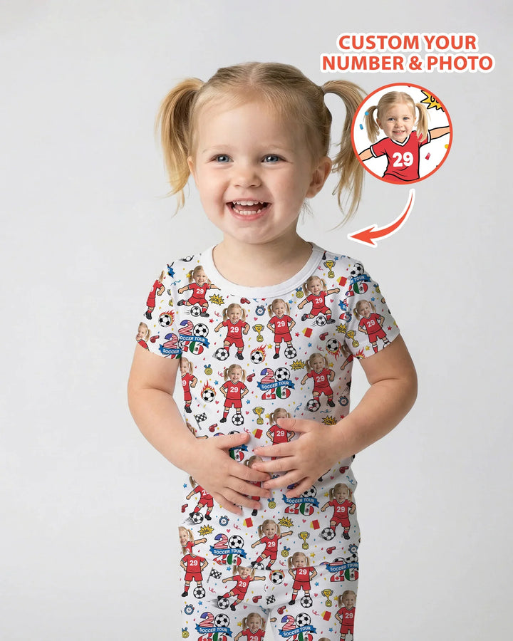Soccer Tour 2026 Best Player Bamboo Two Piece Short Sleeve Pajama Set