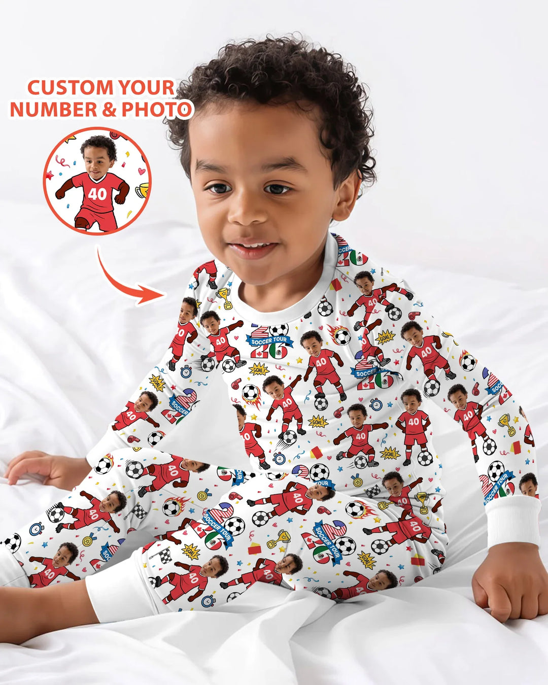 Soccer Tour 2026 Best Player Bamboo Two Piece Long Sleeve Pajama Set