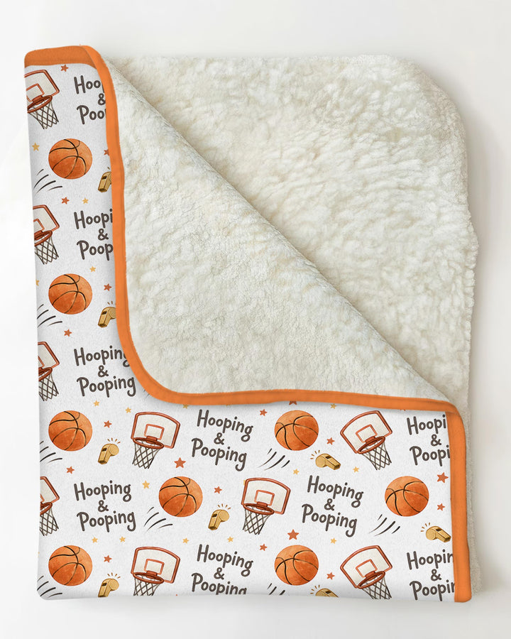 Funny Basketball Hooping & Pooping Bamboo Blanket
