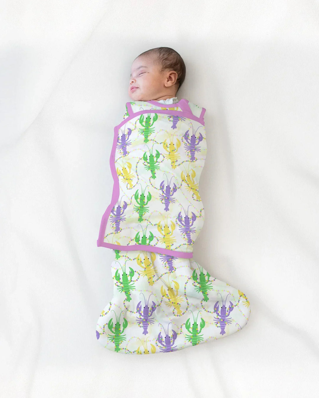 Mardi Gras Crawfish Family Matching Bamboo Sleep Bag Swaddler