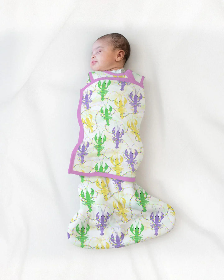 Mardi Gras Crawfish Family Matching Bamboo Sleep Bag Swaddler
