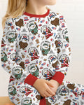 Happy 250th America Cute Patriotic Eagles Family Matching Bamboo Two Piece Long Sleeve Pajama Set