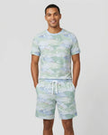 Wandering Geese Family Matching Bamboo Men Short Sleeve Short Pajama Set