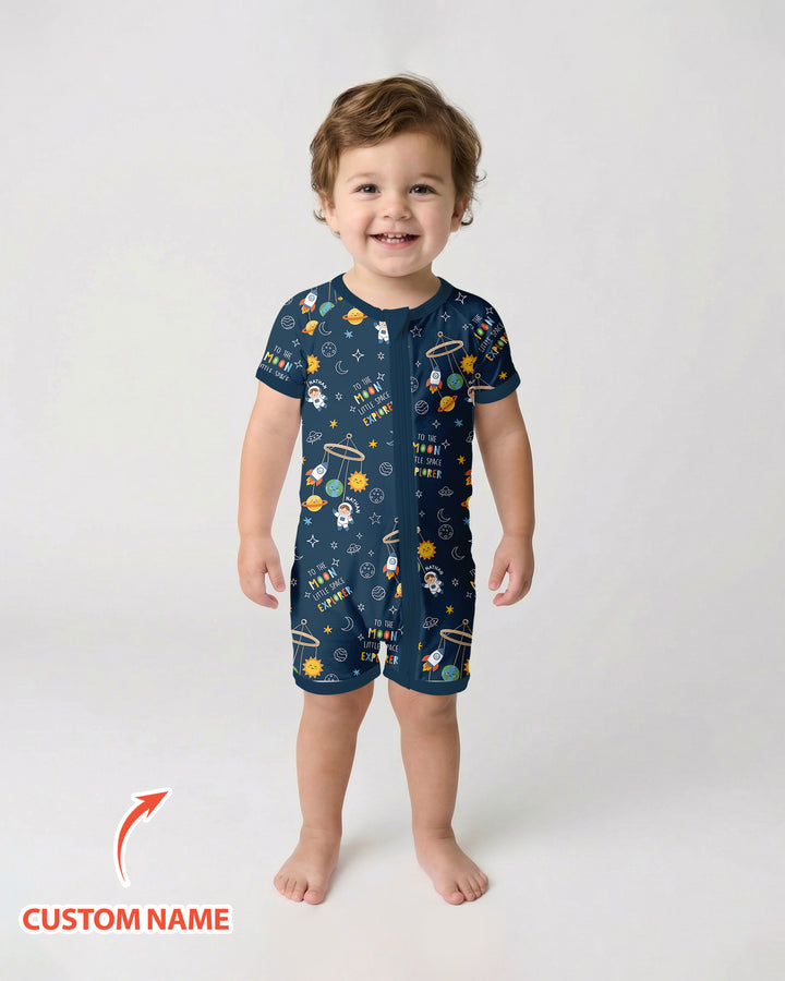 Little Astronaut Big Dream Bamboo Shorty Zippy