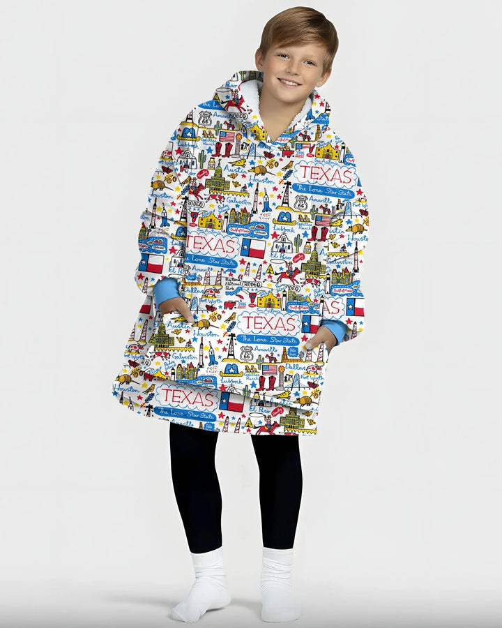 Lone Star State Bamboo Blanket Hoodie