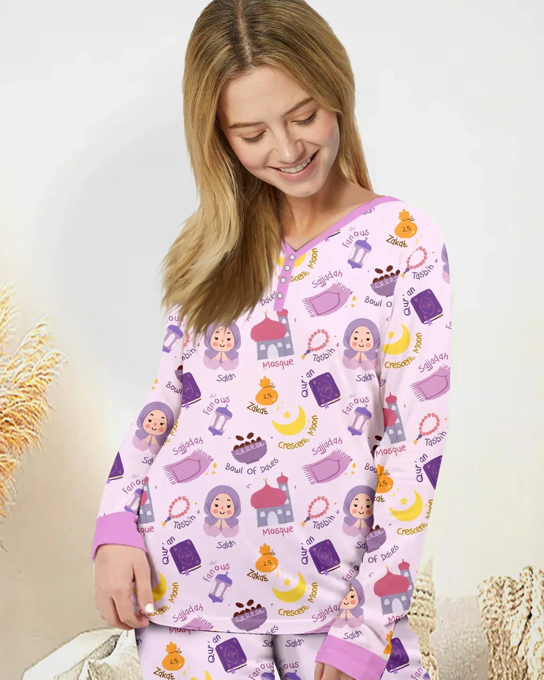 Happy Ramadhan Bamboo Women Pajama Set