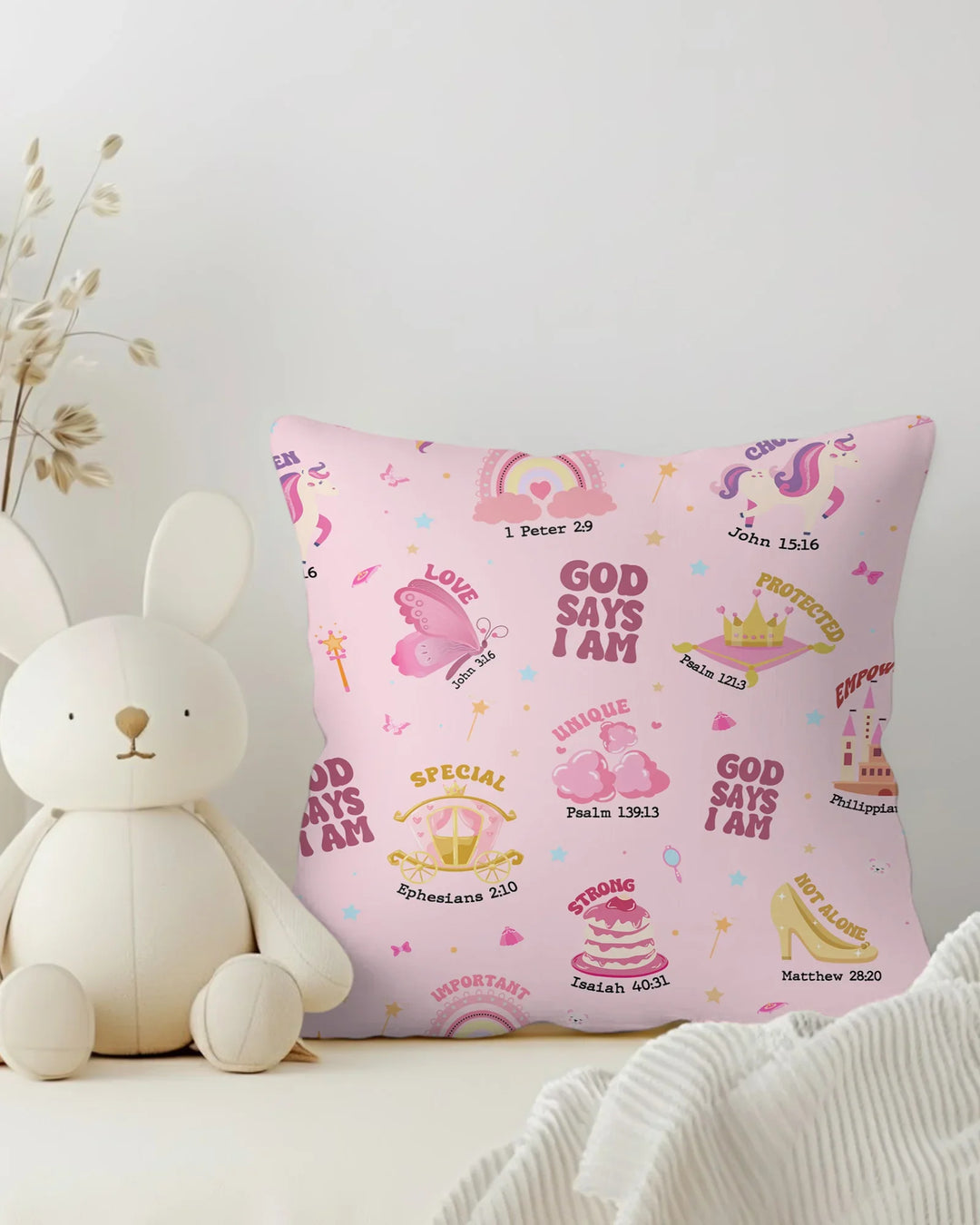 God Says I Am Girl Bamboo Pillow Case