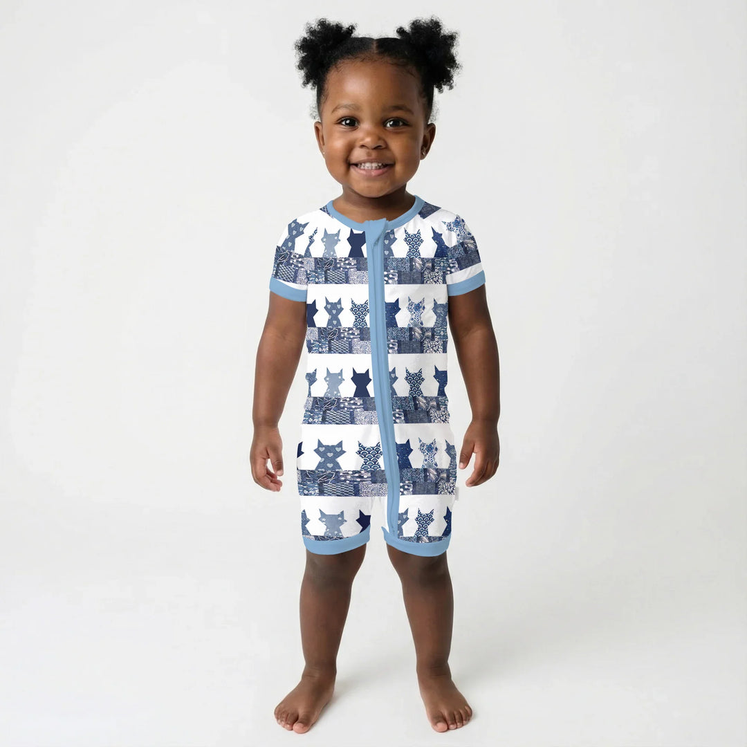 Midnight Feline Bamboo Shorty Zippy