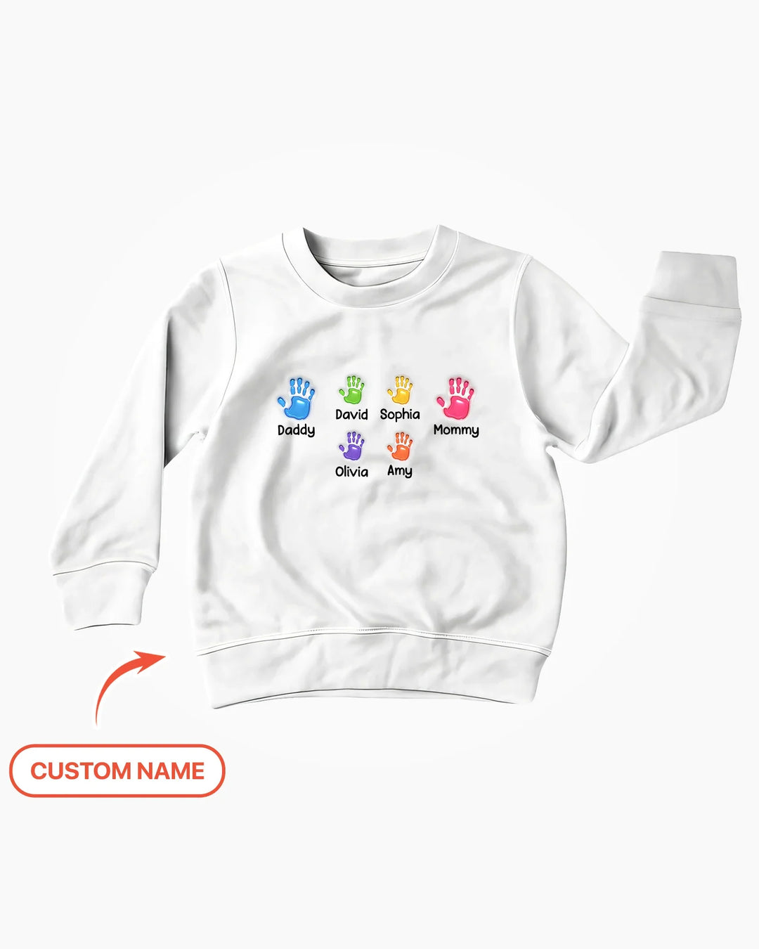 First Mother Day - Handprints Bamboo Crewneck Sweatshirt