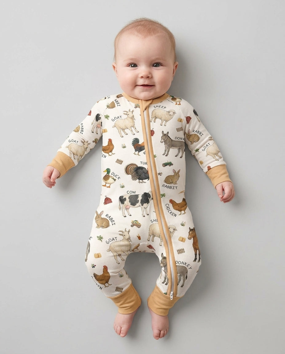 Barnyard Animals Bamboo Convertible Zippy