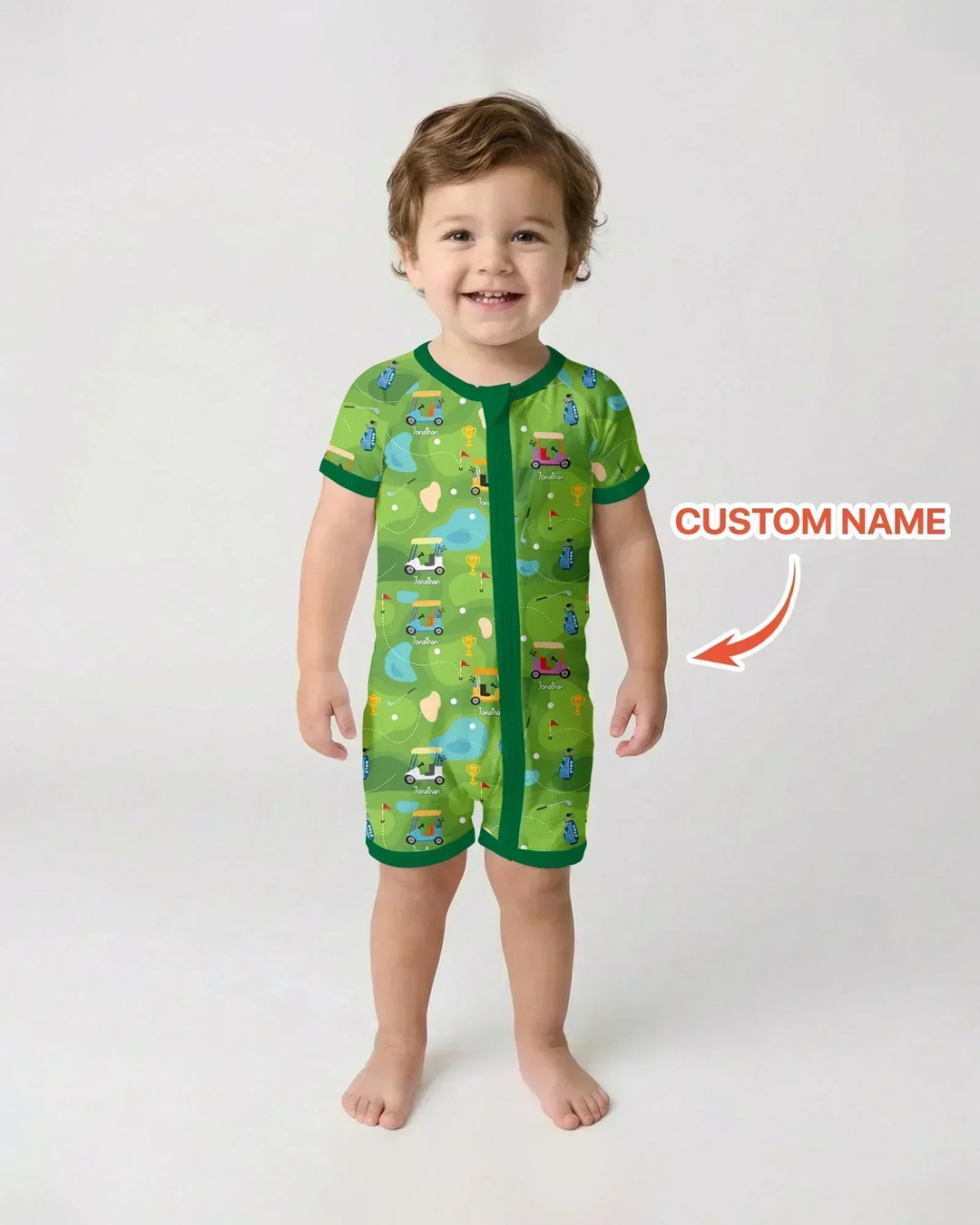 Custom Name Golf Season Family Matching Bamboo Shorty Zippy