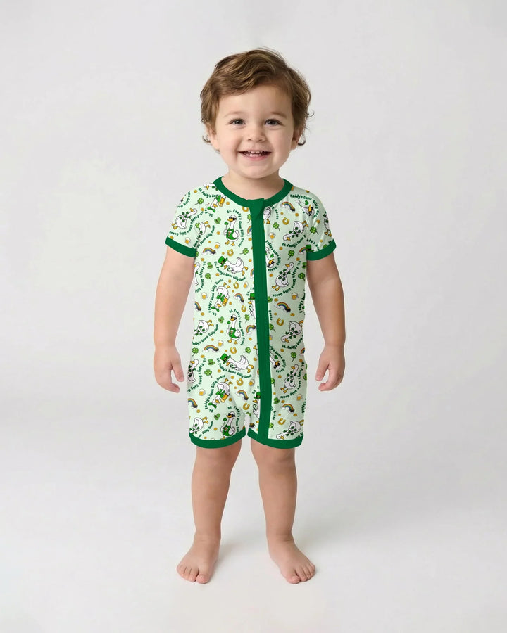 St. Patrick's Day Silly Goose Bamboo Shorty Zippy