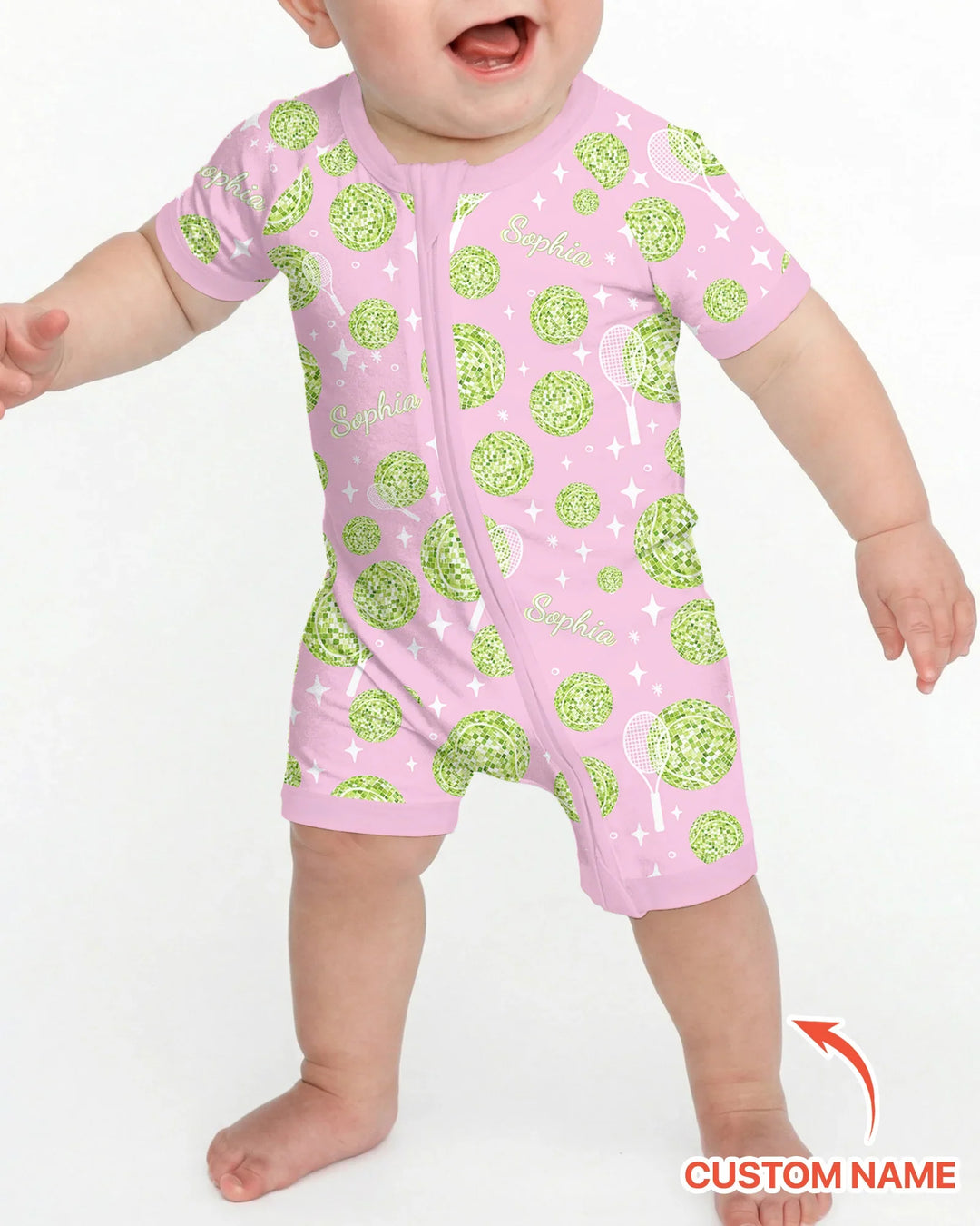 Tennis Disco Girl Party Matching Bamboo Shorty Zippy