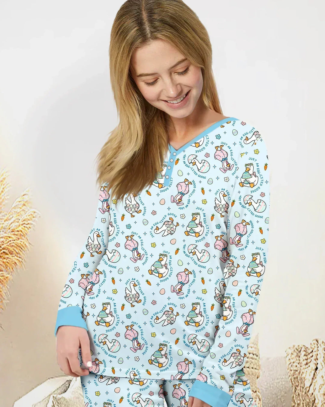 Easter Silly Goose Bamboo Women Pajama Set