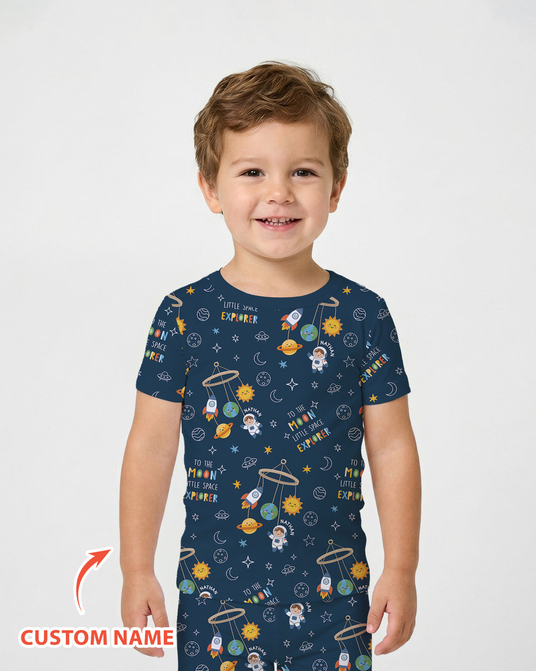 CUSTOM Template Bamboo Two Piece Short Sleeve Pyjamas Set