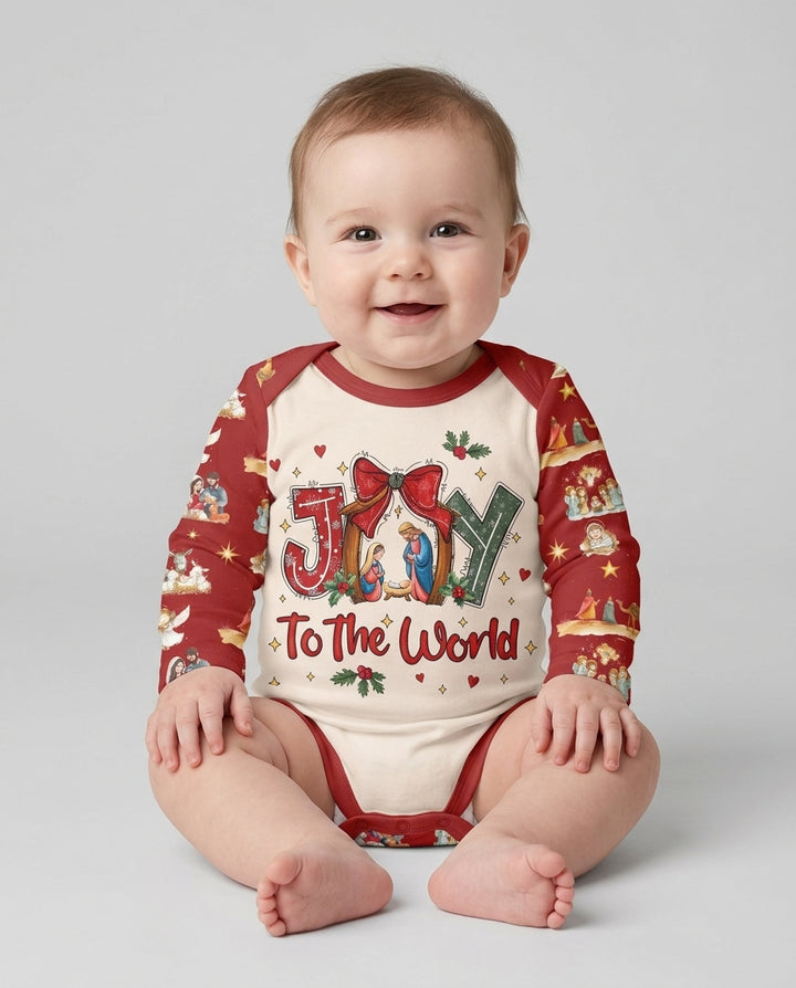 Nativity Joy To The World Bamboo Bodysuit
