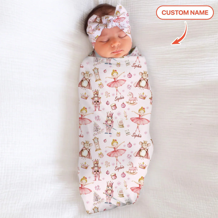 Custom Character "Ballerina Nutcracker Fairytale" Bamboo Swaddle Blanket