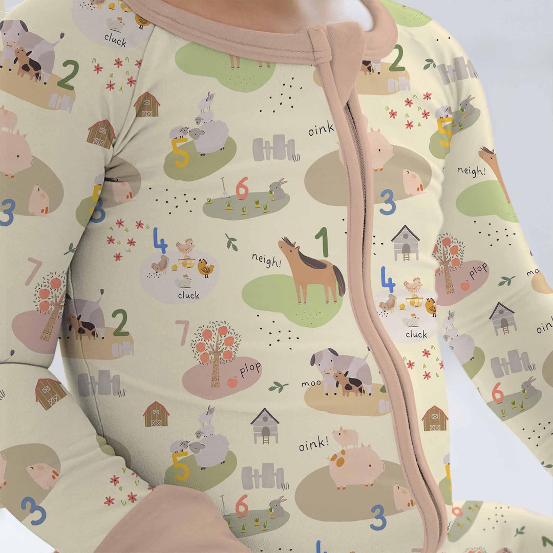 Farm Animal Counting Bamboo Convertible Zippy