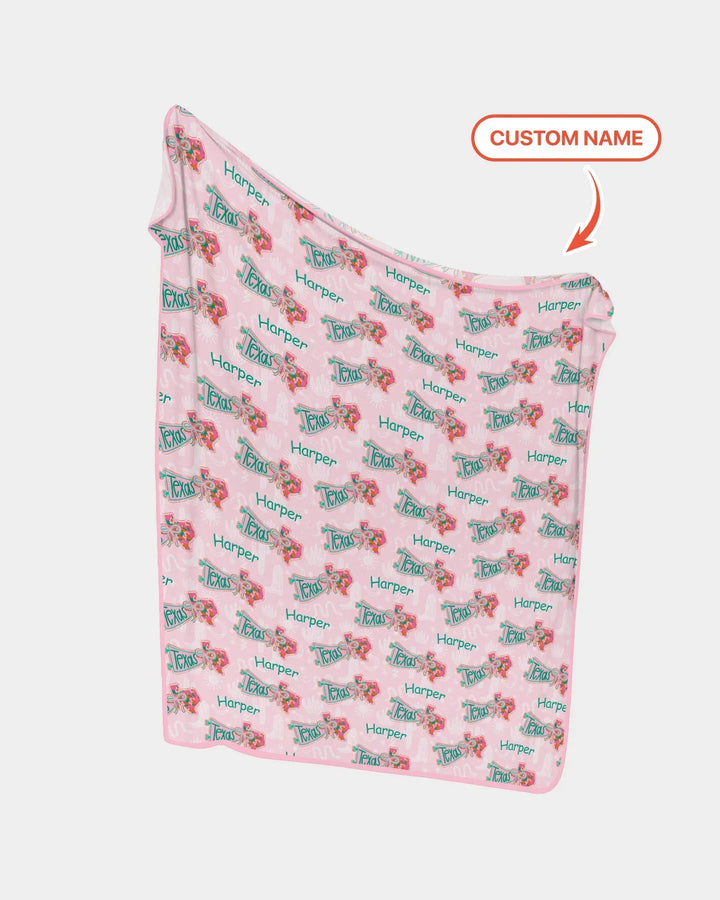 Custom Name Preppy Texas Charm Bamboo Blanket