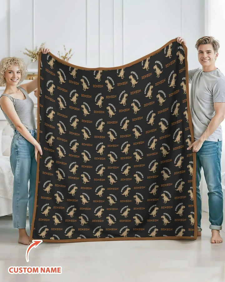Custom Name Afikosaurus Bamboo Blanket
