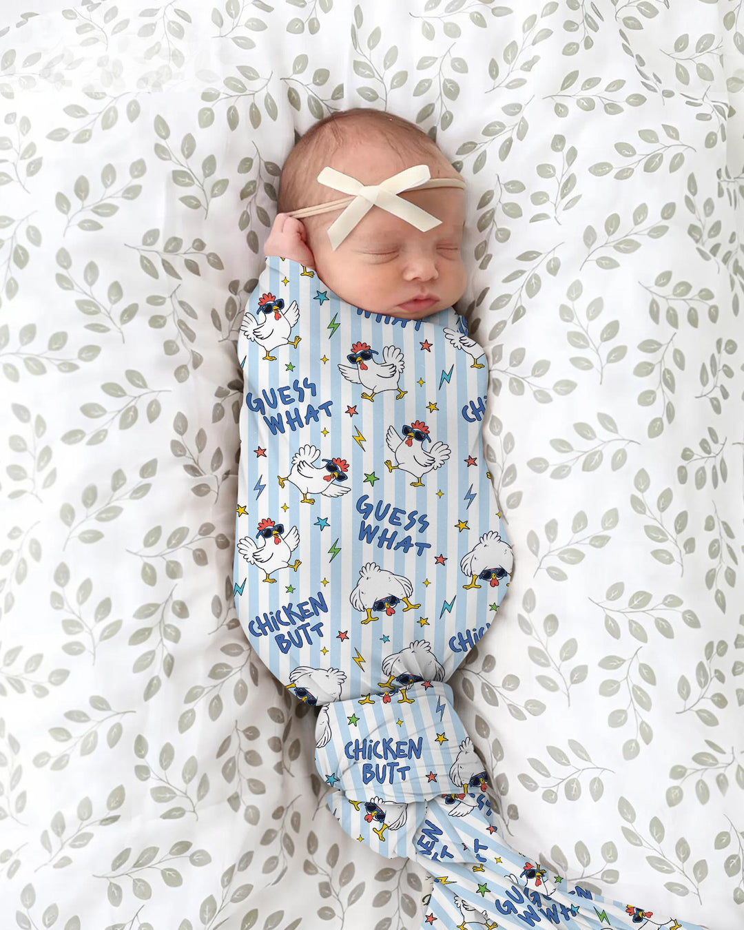 Guess What? Chicken Butt! swaddle blanket