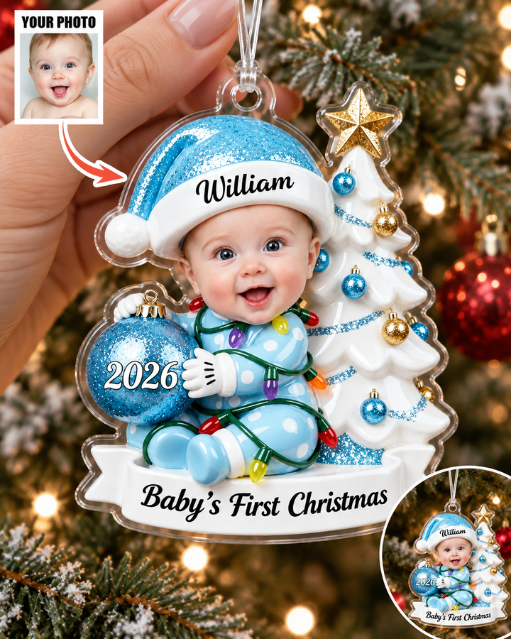 Funny Baby Tree Christmas Acrylic Ornament
