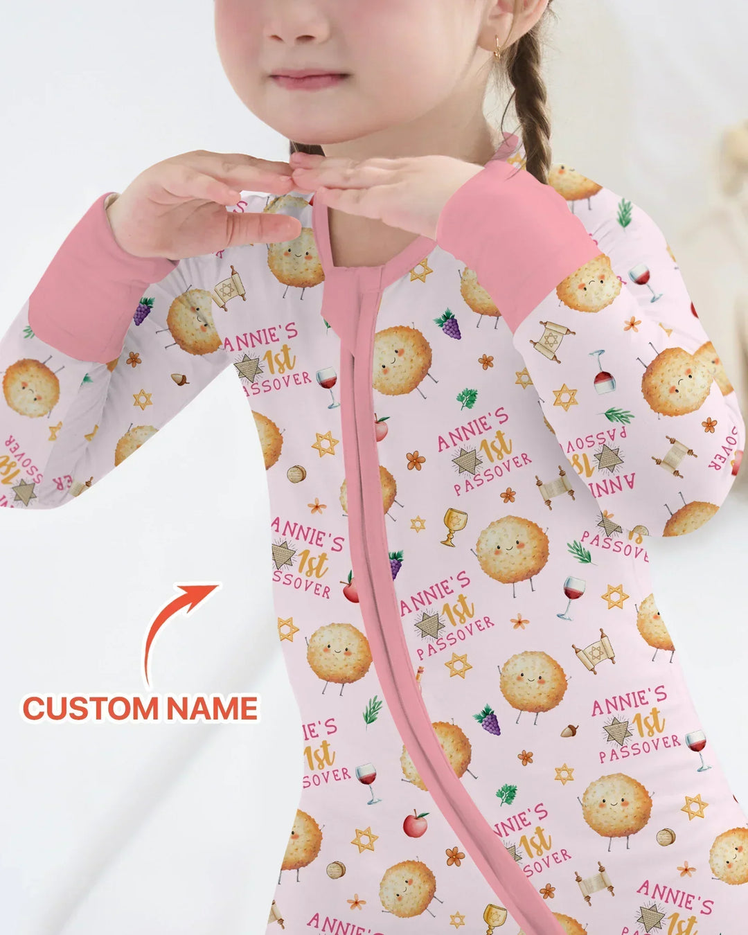 Custom Name 1st Passover Bamboo Convertible Zippy