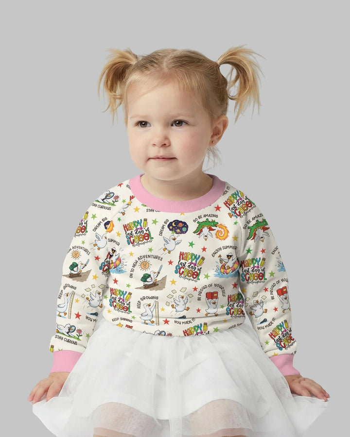 Silly Goose Happy Last Day of School Bamboo Crewneck Sweatshirt