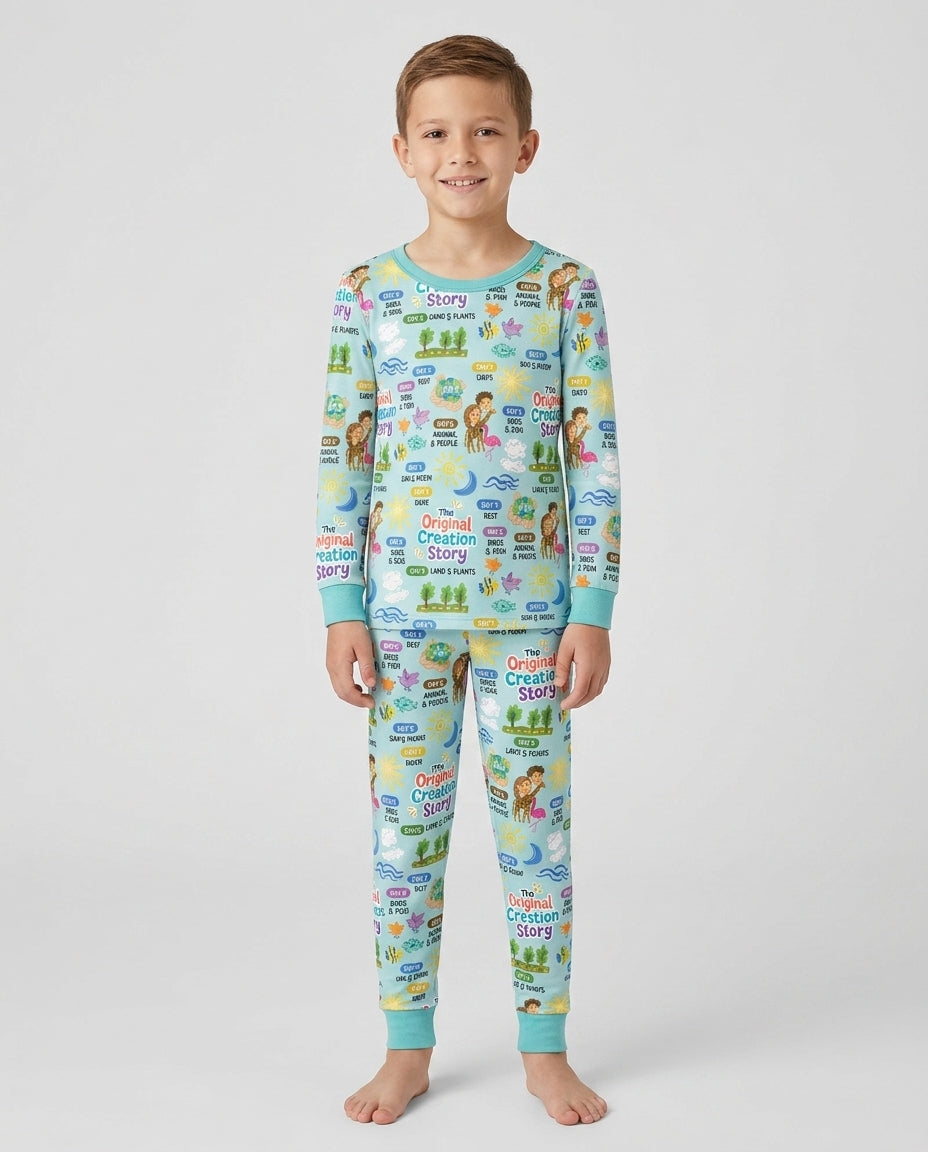 Template Bamboo Two Piece Long Sleeve Pyjamas Set
