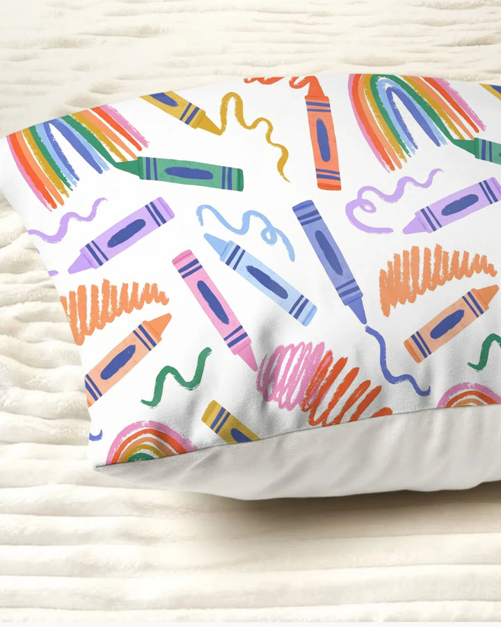 Crayon Chaos Bamboo Pillow Case