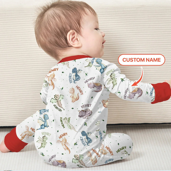 Sweet Baby Dragons Custom Name Bamboo Convertible Zippy