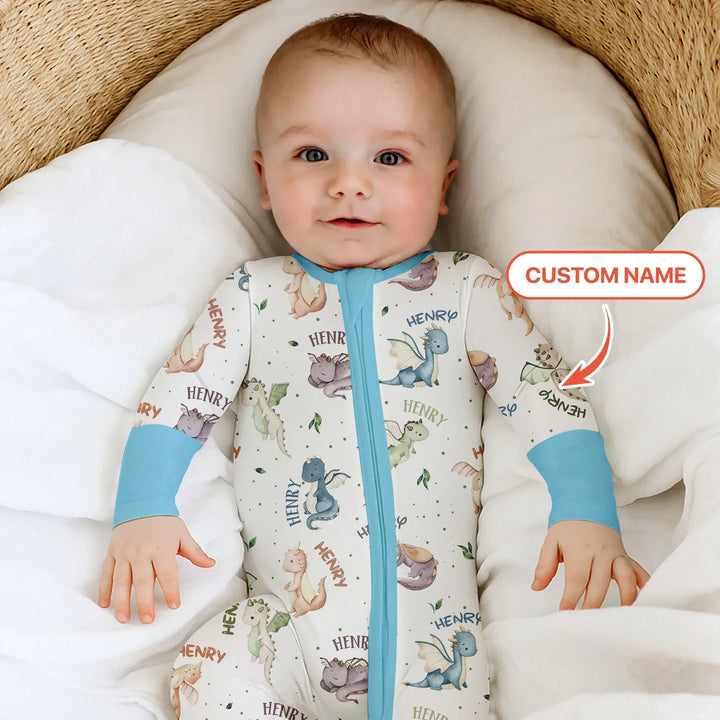 Sweet Baby Dragons Custom Name Bamboo Convertible Zippy