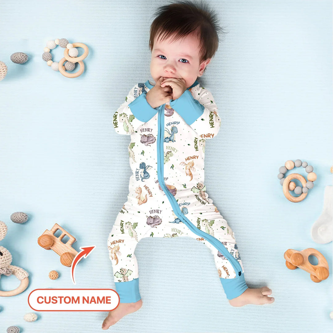Sweet Baby Dragons Custom Name Bamboo Convertible Zippy