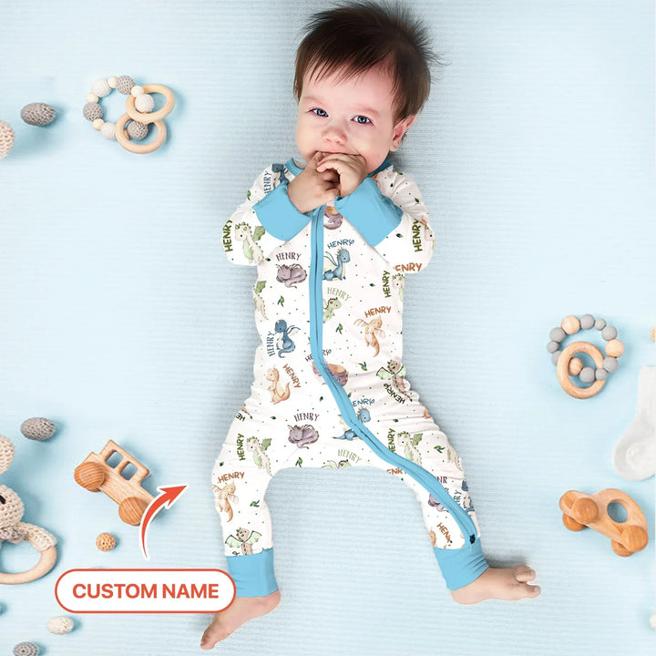 Sweet Baby Dragons Custom Name Bamboo Convertible Zippy
