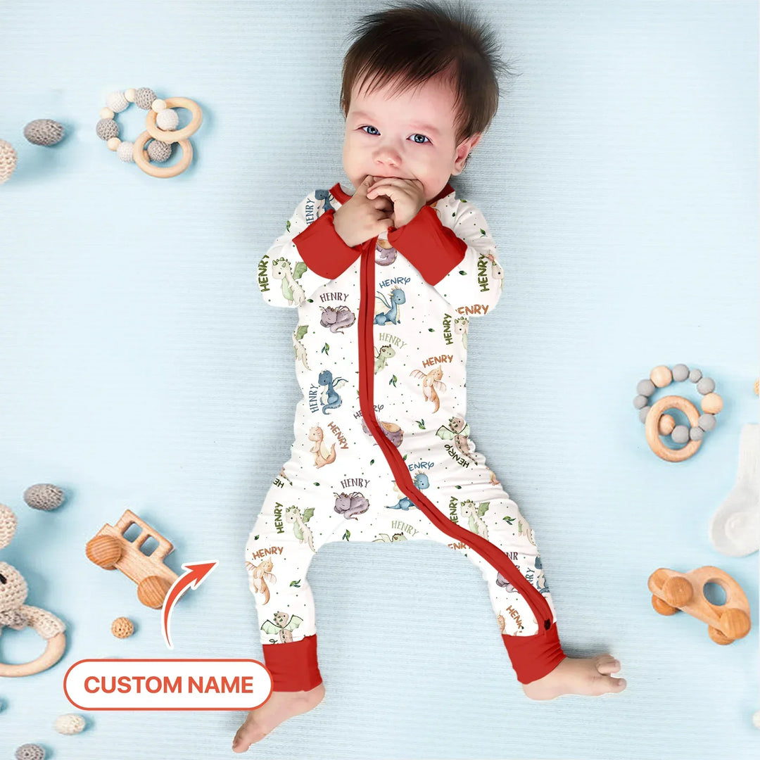 Sweet Baby Dragons Custom Name Bamboo Convertible Zippy